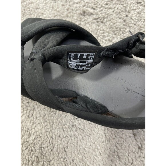 Clarks Cloud Steppers Sandals Womens 8M Arla Meg Strappy Black Open Toe Comfort - Picture 6 of 6